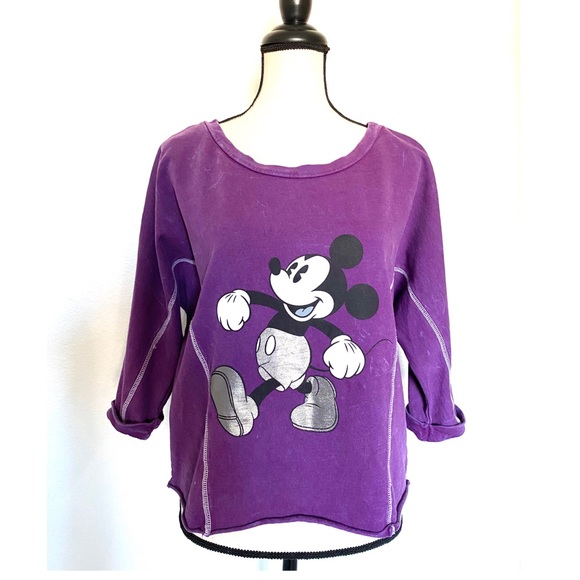 Disney Mickey boxy bleach dyed sweatshirt - Picture 1 of 6